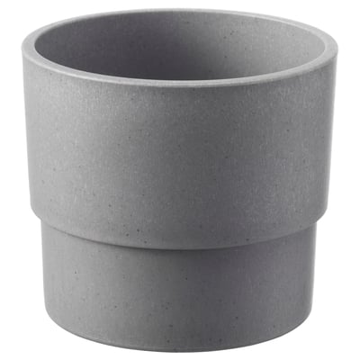 NYPON Plant pot, in/outdoor grey, 6 cm