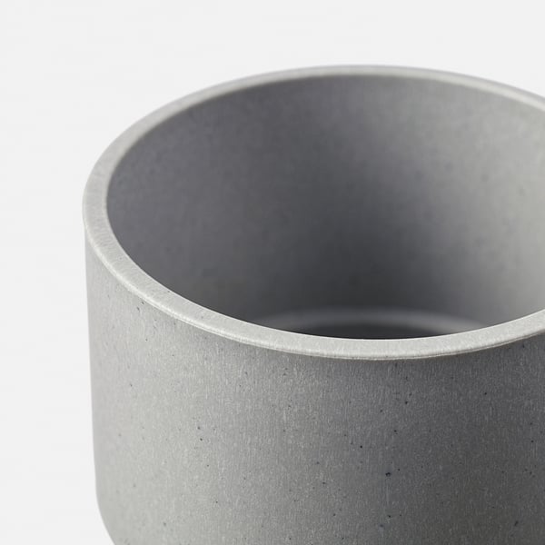 NYPON Plant pot, in/outdoor grey, 6 cm