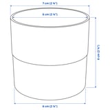 NYPON Plant pot, in/outdoor grey, 6 cm