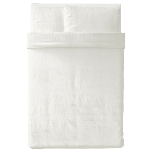 OFELIA VASS Duvet cover and 2 pillowcases, white, 200x230/50x80 cm