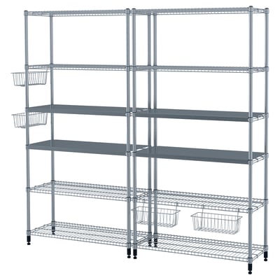 OMAR 2 shelf sections, 197x36x181 cm