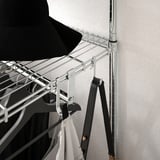 OMAR Shelving unit with clothes rail, galvanised, 92x50x201 cm