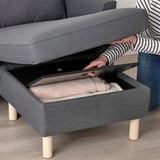 PÄRUP 3-seat sofa with chaise longue, Vissle grey
