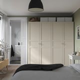 PAX / FLISBERGET Wardrobe, white/light beige, 200x60x201 cm