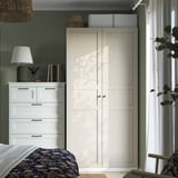 PAX / FLISBERGET Wardrobe, white/light beige, 100x60x201 cm