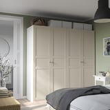 PAX / FLISBERGET Wardrobe, white/light beige, 200x60x201 cm