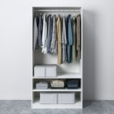 PAX / FLISBERGET Wardrobe, white/light beige, 100x60x201 cm