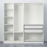 PAX / FLISBERGET Wardrobe, white/light beige, 200x60x201 cm