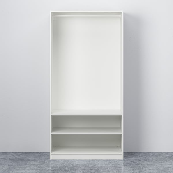 PAX / FLISBERGET Wardrobe, white/light beige, 100x60x201 cm