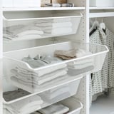 PAX / HASVIK Wardrobe combination, white/white, 150x43x201 cm