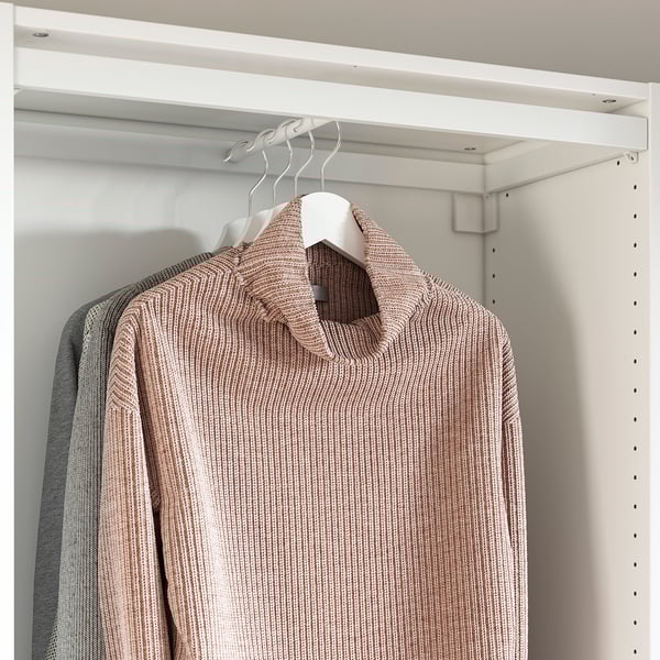 PAX / HASVIK Wardrobe combination, white/white, 150x43x201 cm