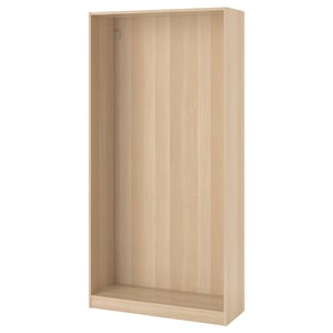 PAX Wardrobe frame, white stained oak effect, 100x35x201 cm