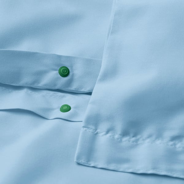 PILTANDVINGE Duvet cover and 2 pillowcases, light blue, 200x230/50x80 cm