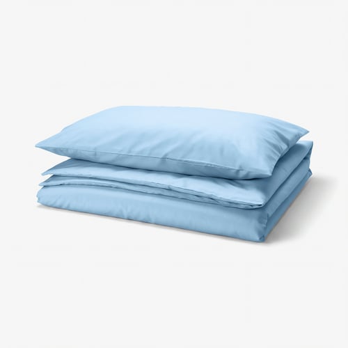 PILTANDVINGE Duvet cover and pillowcase, light blue, 150x200/50x80 cm
