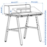 PIPLÄRKA Desk, tiltable, 80x63 cm