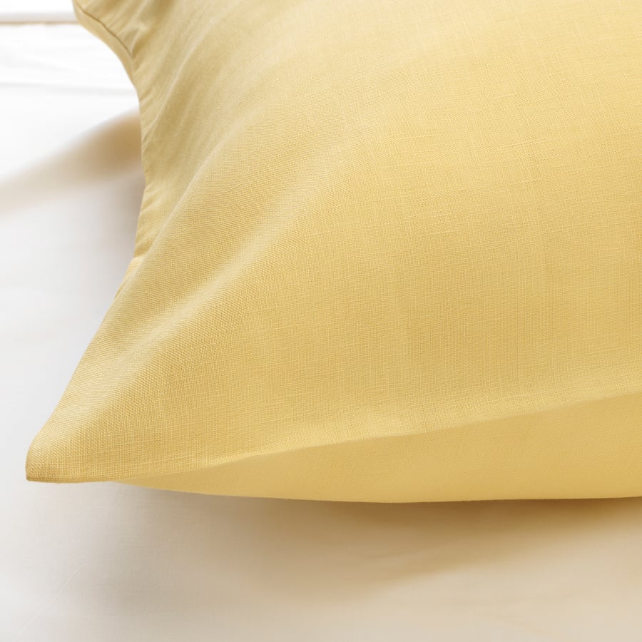 PUDERVIVA Pillowcase, light yellow, 50x80 cm IKEA