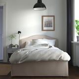 RAMNEFJÄLL Cover bed frame, Kilanda light beige, 120x200 cm