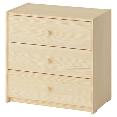 RAST Chest of 3 drawers, pine, 60x59 cm