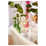 REKTANGEL Vase, clear glass, 22 cm