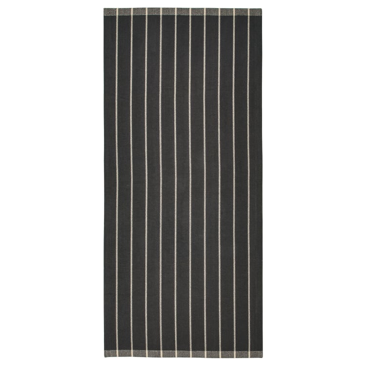 RIDSTIG rug, flatwoven, grey/off-white, 80x180 cm - IKEA