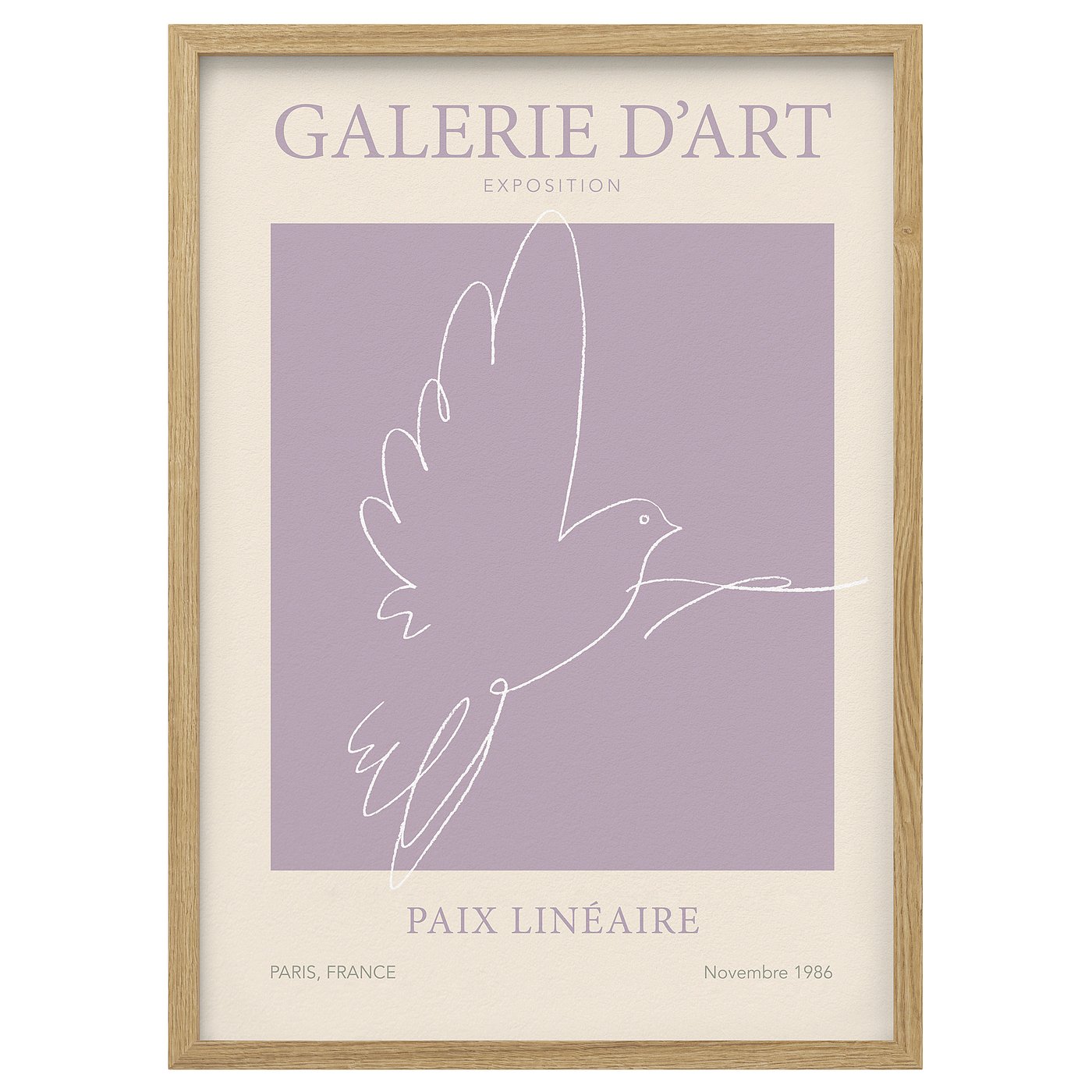 RÖDALM frame with poster, Paix Lineaire, 50x70 cm - IKEA