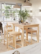 RÖNNINGE Bar table, birch, 75x75 cm