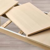 RÖNNINGE / KARLPETTER Table and 4 chairs, birch/Gunnared light green white, 155/210 cm