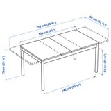 RÖNNINGE / VOXLÖV Table and 4 chairs, birch/light bamboo, 155/210 cm