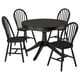 ROSENTORP / SKOGSTA Table and 4 chairs, black/black, 110/155 cm