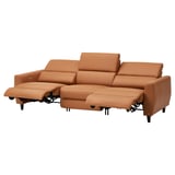 RULLERUM 3-seat sofa w 2 electric recliners, Grann/Bomstad golden-brown