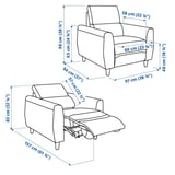 RULLERUM Recliner, electric, Grann/Bomstad golden-brown