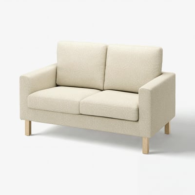 SALTSJÖBADEN sofa, beige, soft fabric, compact modern design, wooden legs.