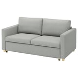 A SALTSJÖBADEN sofa in light grey with recycled polyester fabric, featuring a sleek rectangular shape and simple modern design.
