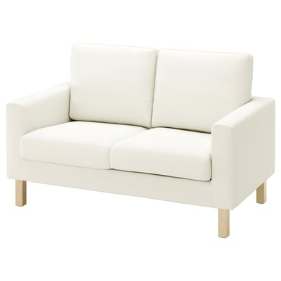 SALTSJÖBADEN Cover for compact 2-seat sofa, Blekinge white
