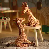 SANDLÖPARE Soft toy, giraffe calf/brown, 45 cm