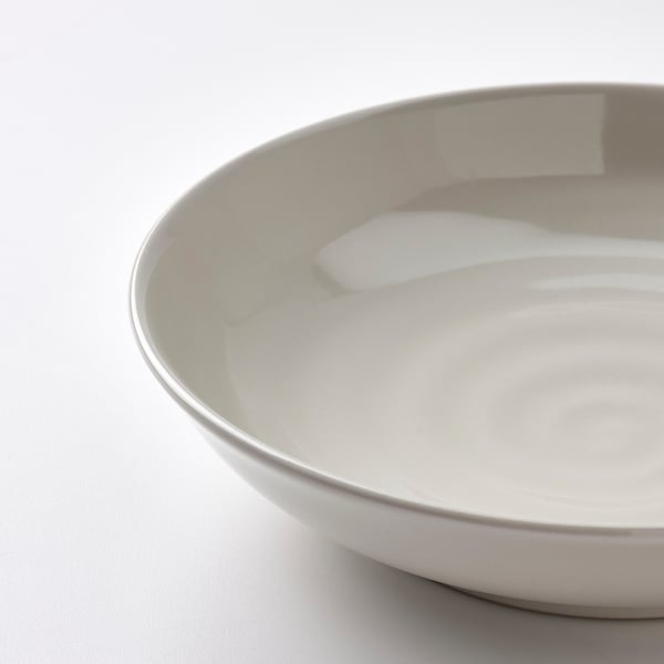 SANDSKÄDDA Deep plate, light grey-beige, 21 cm