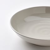 SANDSKÄDDA Deep plate, light grey-beige, 21 cm