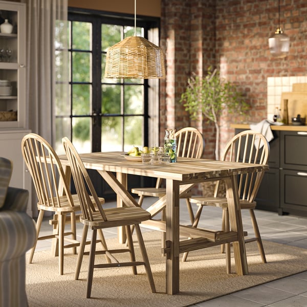SKOGSTA / SKOGSTA Table and 4 chairs, acacia/acacia, 160x81 cm