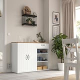 SKRUVBY Sideboard, white, 120x38x90 cm