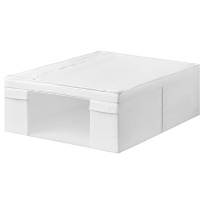 SKUBB Storage case with mesh window, white, 44x55x19 cm
