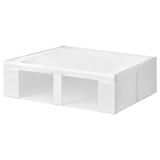 SKUBB Storage case with mesh window, white, 69x55x19 cm