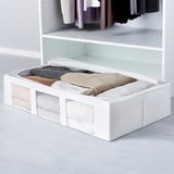 SKUBB Storage case with mesh window, white, 93x55x19 cm
