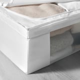 SKUBB Storage case with mesh window, white, 93x55x19 cm