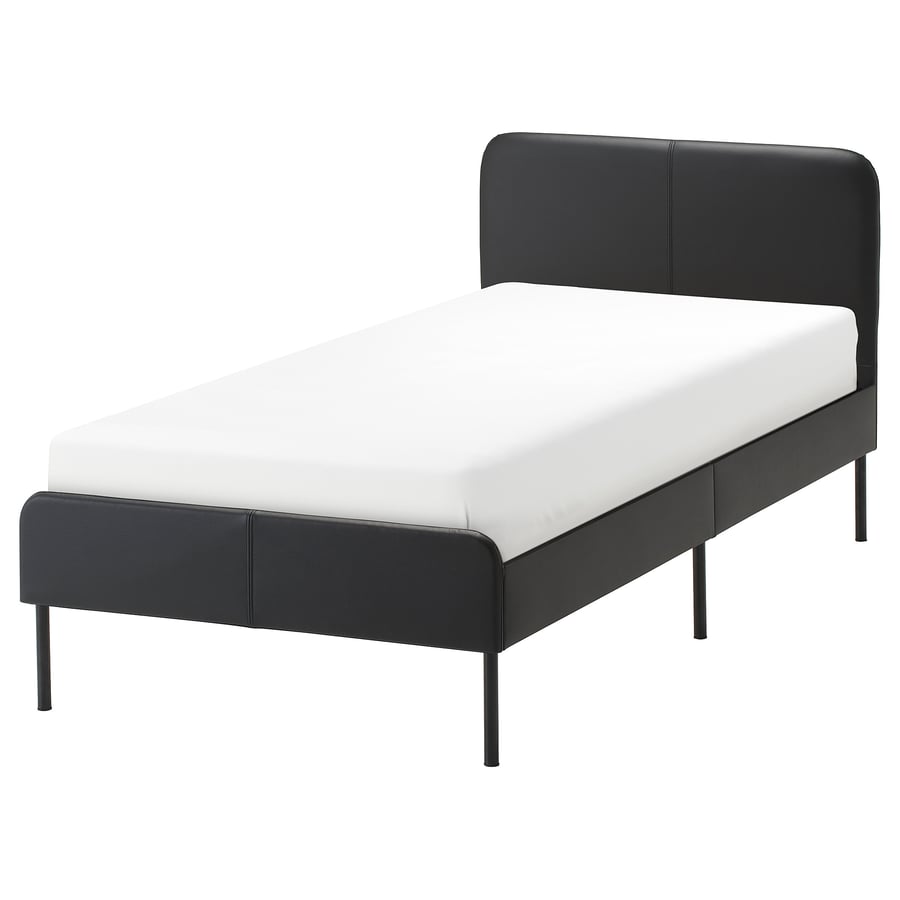 SLATTUM Upholstered bed frame Bomstad black IKEA