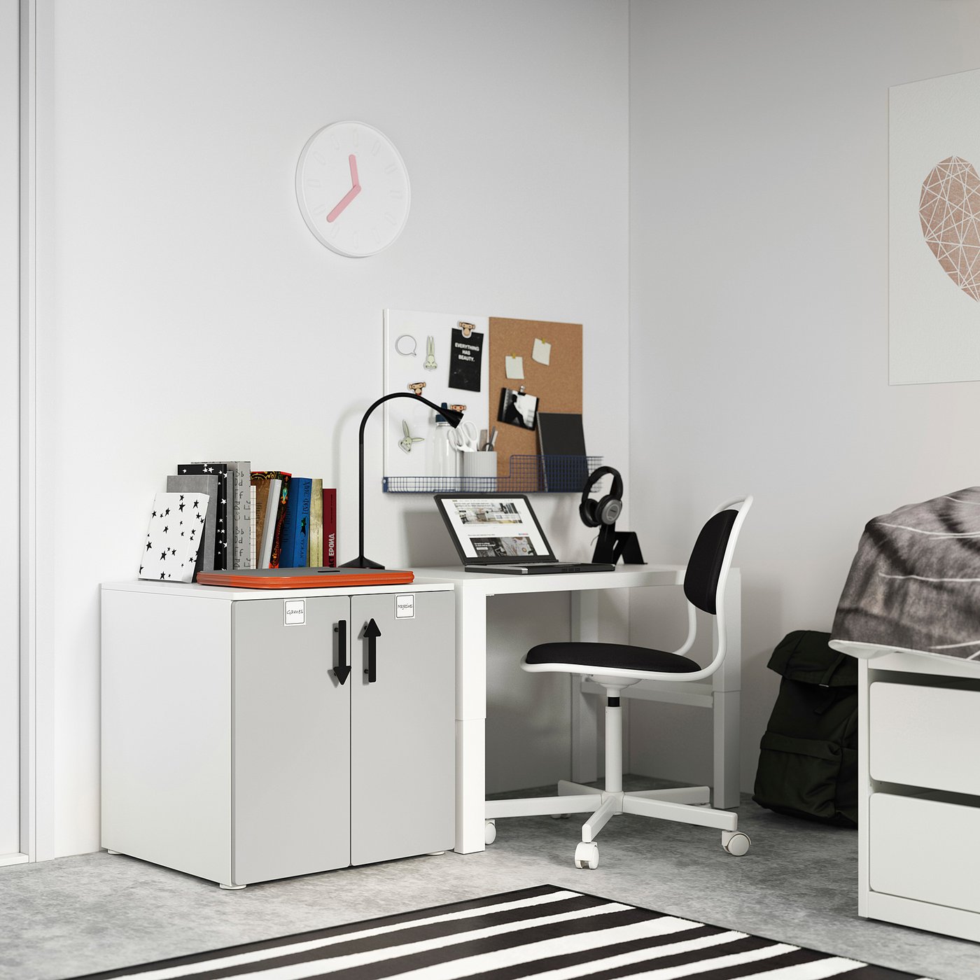 SMÅSTAD / PLATSA cabinet, white grey/with 1 shelf, 60x57x63 cm - IKEA