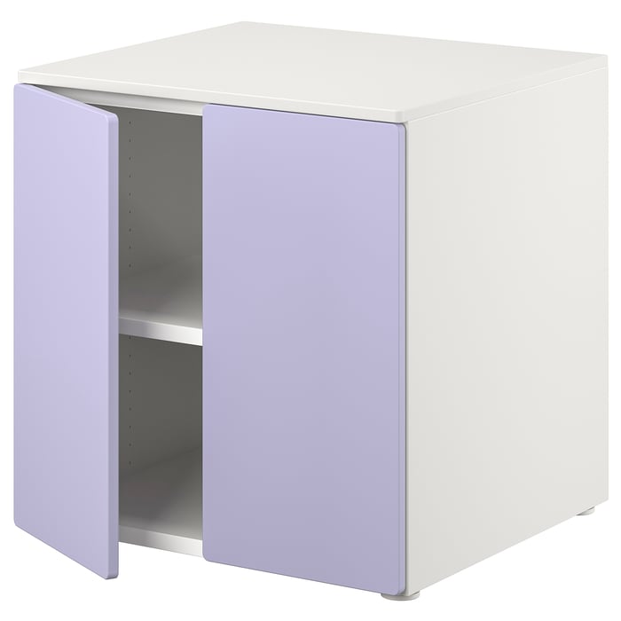 SMÅSTAD / PLATSA cabinet, white lilac/with 1 shelf, 60x57x63 cm - IKEA
