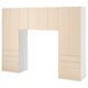 Option: SMÅSTAD / PLATSA Storage combination, white/birch, 240x42x181 cm