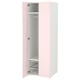 SMÅSTAD / PLATSA Wardrobe, white/pale pink, 60x57x181 cm