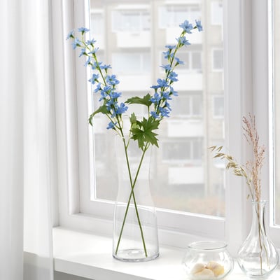 SMYCKA Artificial flower, in/outdoor/Larkspur blue, 60 cm