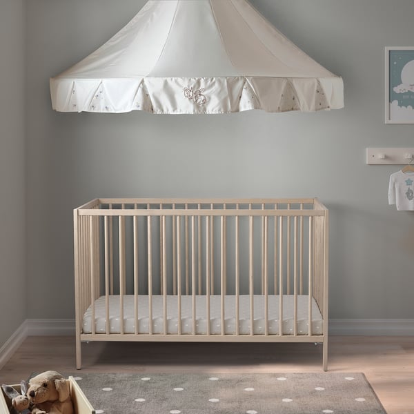 SNIGLAR Cot, beech, 60x120 cm